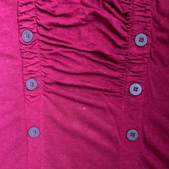 Anthropologie Pilcro and The Letterpress Ruched Top Shirt Size M Medium - Picture 4 of 6